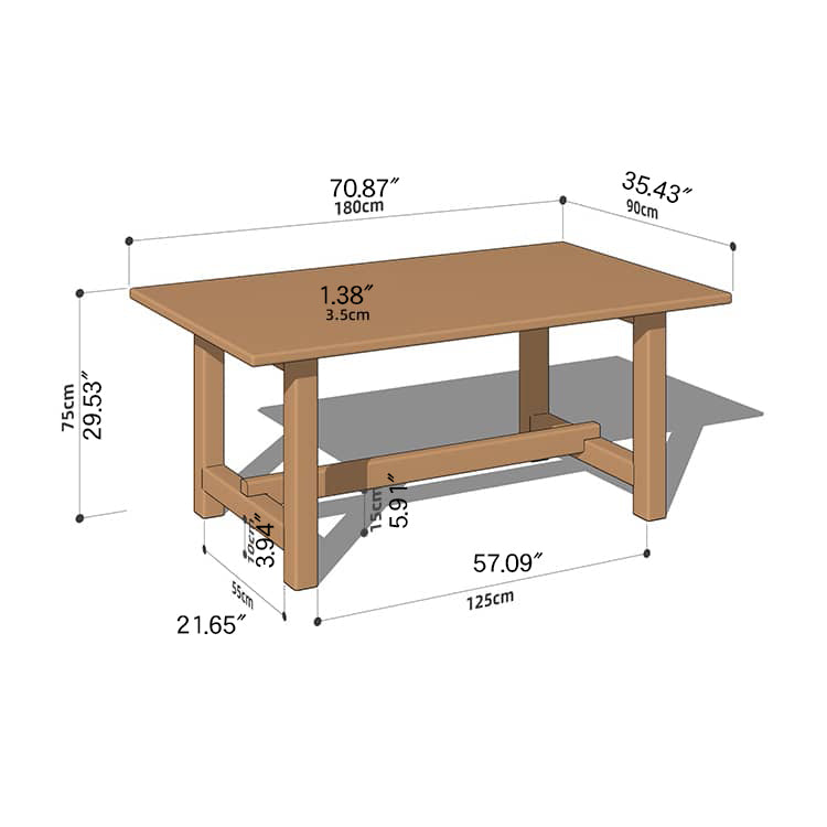 Elegant Natural Cherry Wood Table - Perfect for Sophisticated Interiors hykmq-786