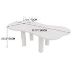 Sleek Contemporary White Oval Dining Table - Elegant Home Centerpiece hsj-2254