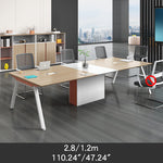 Stylish Brown & White Particle Board Table - Modern Design for Home & Office qs-151