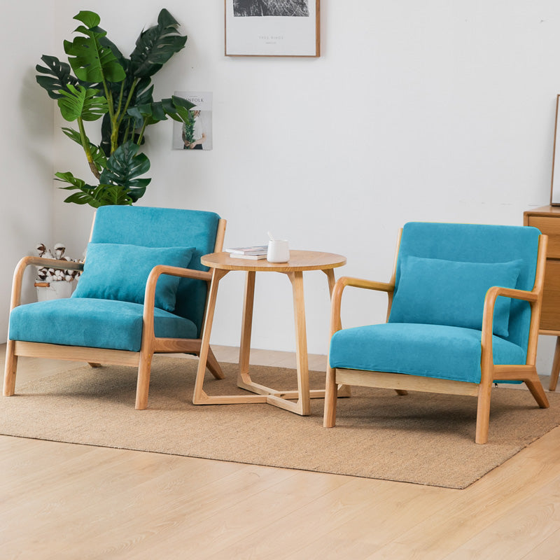 Elegant Sofa in Grass Green, Gray, and Off-White with Rubber Wood Frame and Cotton-Ramie Cushion zsjj-98