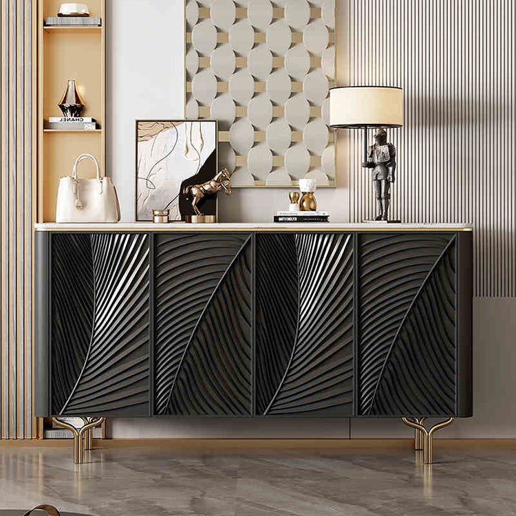 Modern Ceramic Sintered Stone Cabinet with Elegant Textured Design hbs-4420