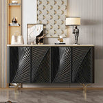 Modern Ceramic Sintered Stone Cabinet with Elegant Textured Design hbs-4420