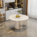 Luxurious Sintered Stone Dining Table with Chic Faux Leather Finish fel-1971