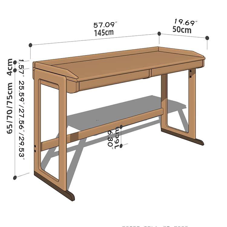 Handcrafted Table with Natural Wood Finish in Red Oak and Black Walnut hykmq-751