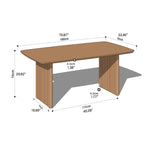 Elegant Natural Wood Table - Cherry Wood & Red Oak Finishes Available hykmq-798
