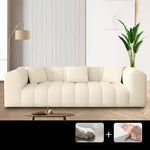 Luxurious Multi-Color Sofas - Off White, Gray, Light Green, Blue & Black | Premium Faux Lambswool & Cotton Techno Fabric jy-112