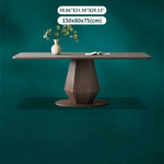 Elegant Grey Oak Wood Table with Durable Ceramic Top - Perfect for Modern Homes hagst-1670