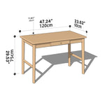 Premium Solid Wood Table - Elegant Brown, Red Oak & Black Walnut Choices hykmq-749