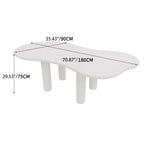 Sleek Contemporary White Oval Dining Table - Elegant Home Centerpiece hsj-2254