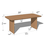 Elegant Natural Wood Table - Cherry Wood & Red Oak Finishes Available hykmq-798