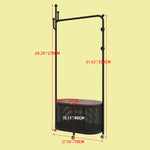 Stylish Metal & Wood Coat Hanger with Storage Cabinet - Modern Entryway Solution hsj-2250