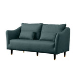 Stylish Dual-Tone Sofa Collection: Dark Blue, Orange, Green & More - Techno Fabric Cotton Blend qm-8
