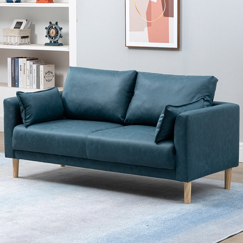 Stylish Multi-Color Techno Fabric Sofa with Wooden Accents – Brighten Your Living Space yr-121