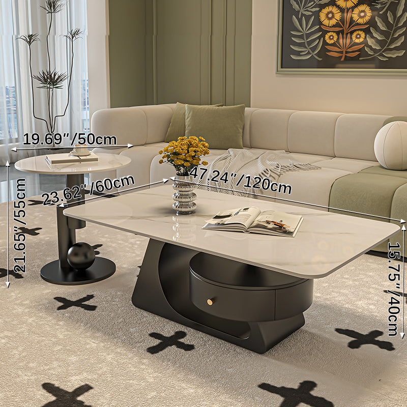 Sleek Sintered Stone Tea Table – Modern Durable Design for Elegant Living Spaces fel-2443