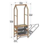 Luxurious Natural Cherry Wood & Metal Coat Hanger with Elegant Rattan and Nylon Options hykmq-765
