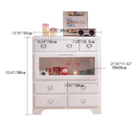 Stylish Pink Solid Wood Cabinet with Tempered Glass Display Shelves hyj-2298