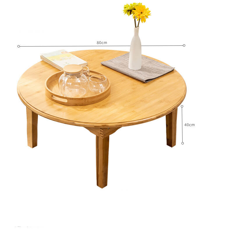 [幅60～80]こたつテーブル 丸いテーブル ナチュラル 竹製 ローテーブル hsl-128