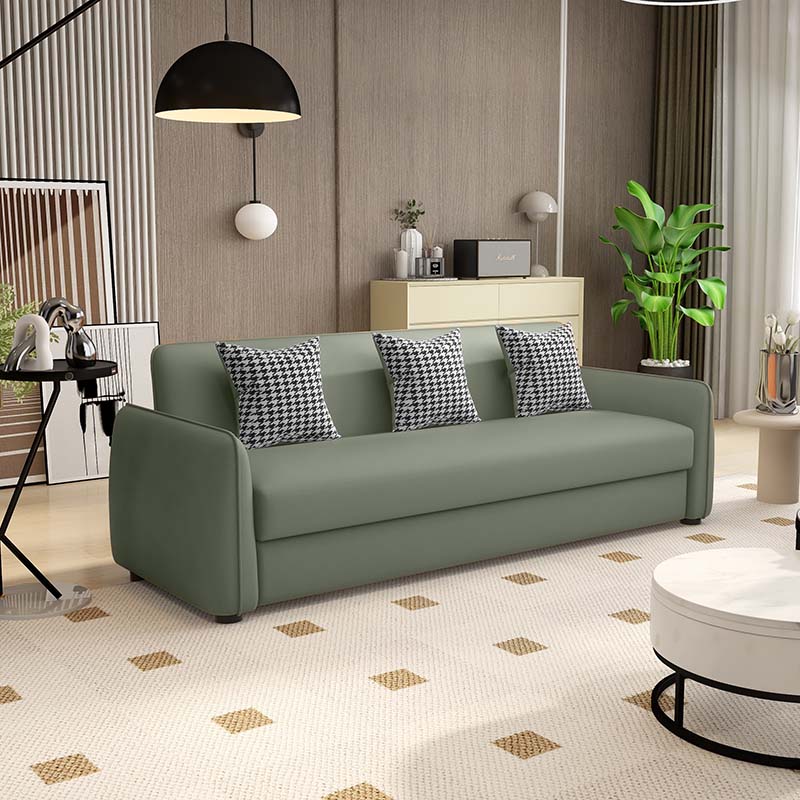 Elegant Scratch-Resistant Wood Particle Board Sofa - Black, Off White, Brown & Green fsmy-405