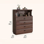 Modern Black Wood Cabinet Set with Elegant Storage Design hlxl-4412