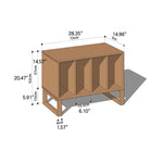 Elegant Cherry Wood and Glass Cabinet with Copper Accents - Premium Plywood Design hykmq-789