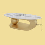 Sleek Sintered Stone Tea Table for Modern Living Room Decor hsj-2276