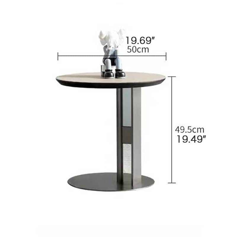 Sleek Sintered Stone Tea Table with Stainless Steel Frame – Modern Elegance for Your Home fld-2745