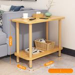 Sleek White Natural Wood Tea Table with Multi-Layer Board Design fxjc-510