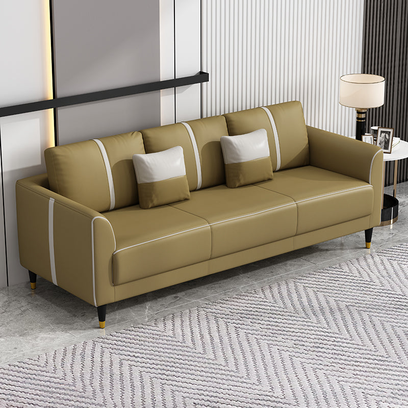 Contemporary Sofa Collection - Brown, Orange, Mint Green, Blue, Gray & Off-White in Wood & Techno Fabric yr-122