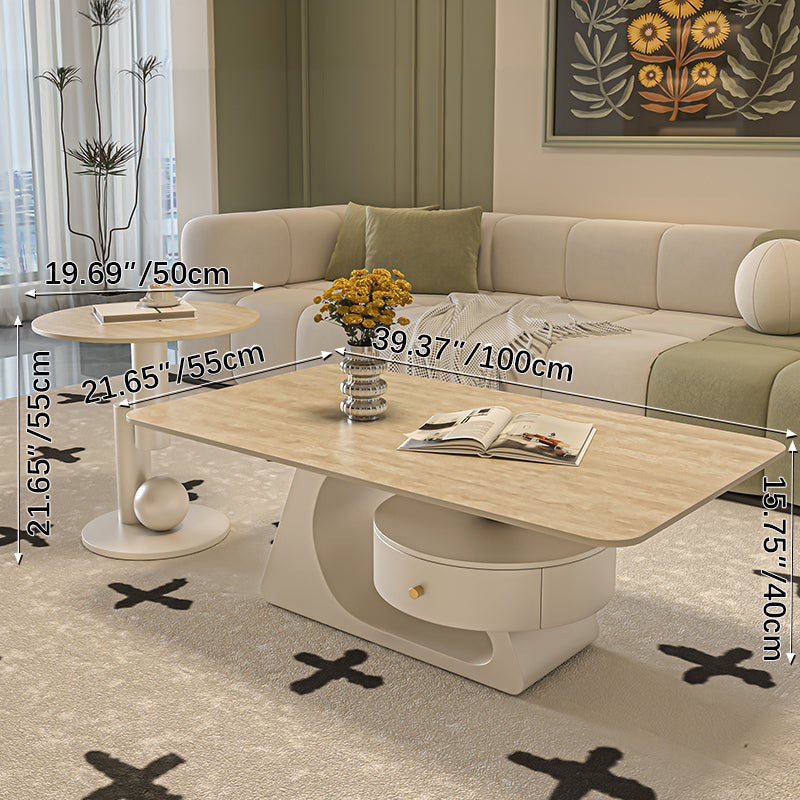 Sleek Sintered Stone Tea Table – Modern Durable Design for Elegant Living Spaces fel-2443