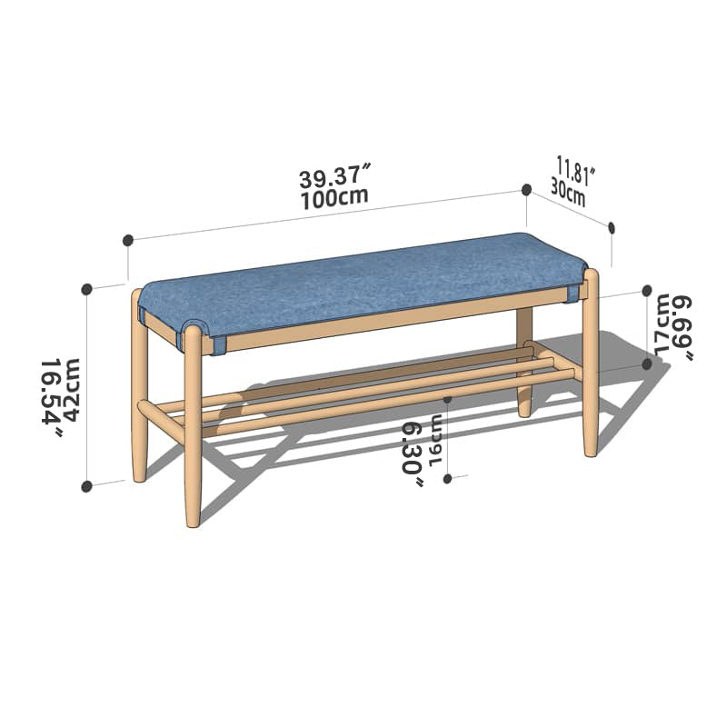 Handcrafted Green Stool in Natural Wood with Cotton Linen Upholstery - Multiple Color Options Available hykmq-744