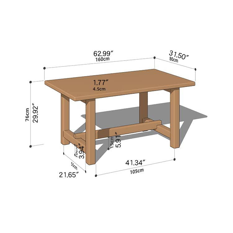 Elegant Natural Cherry Wood Table - Perfect for Sophisticated Interiors hykmq-786