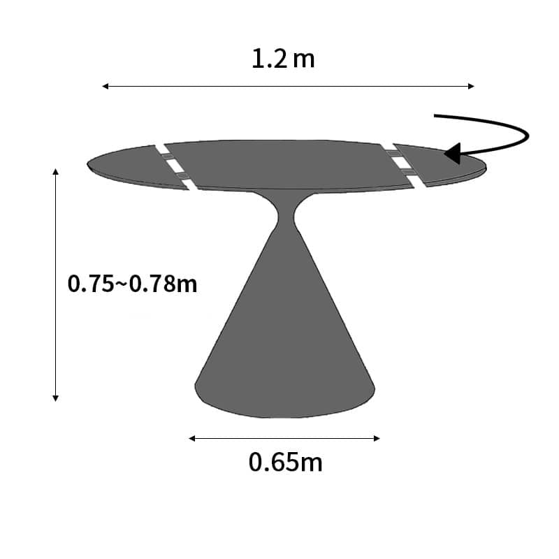 [幅120～135cm]ダイニングテーブル セラミック天板 回転可能 サイズ調整可能 北欧 yw-171