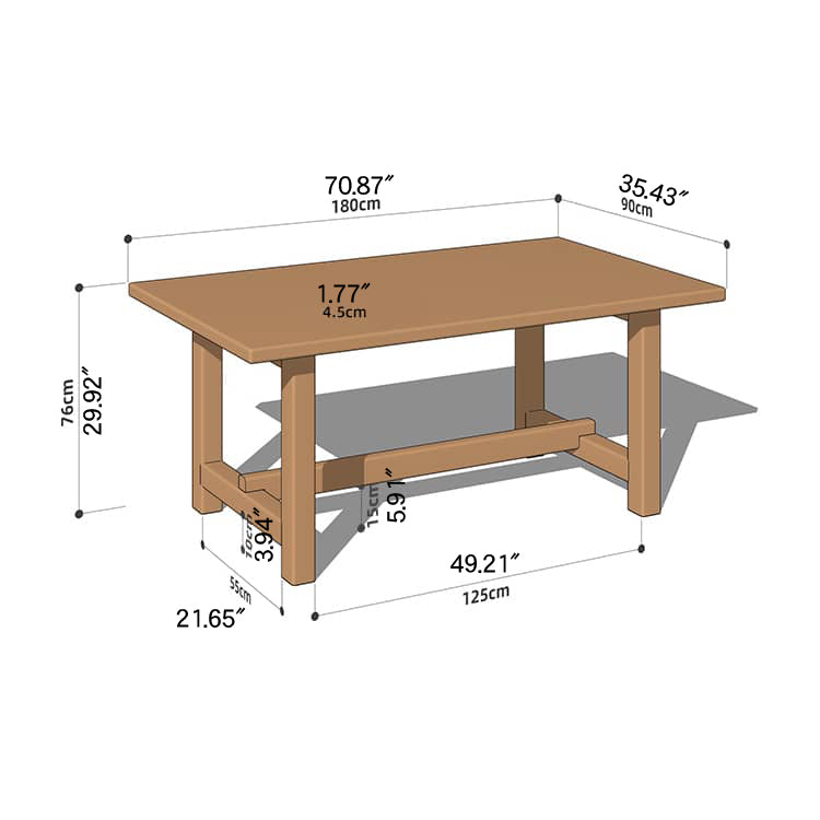 Elegant Natural Cherry Wood Table - Perfect for Sophisticated Interiors hykmq-786