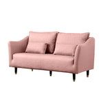 Stylish Dual-Tone Sofa Collection: Dark Blue, Orange, Green & More - Techno Fabric Cotton Blend qm-8