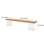 Stylish Pine Wood & Acrylic Dining Table - Modern Elegance for Your Home fsdb-2266