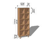 Stunning Cherry Wood Cabinet - Premium Natural Wood Finish with Durable Plywood Base hykmq-759