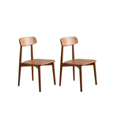 Elegant Natural Wood Chair in Cherry or Oak with Plush Cushioning and Durable Upholstery fyx-884