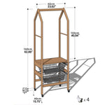 Luxurious Natural Cherry Wood & Metal Coat Hanger with Elegant Rattan and Nylon Options hykmq-765