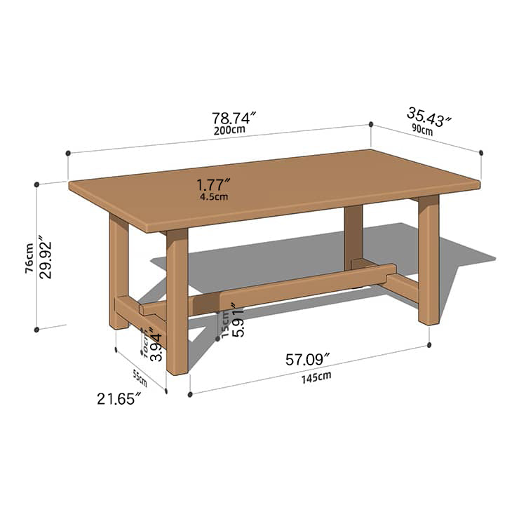 Elegant Natural Cherry Wood Table - Perfect for Sophisticated Interiors hykmq-786