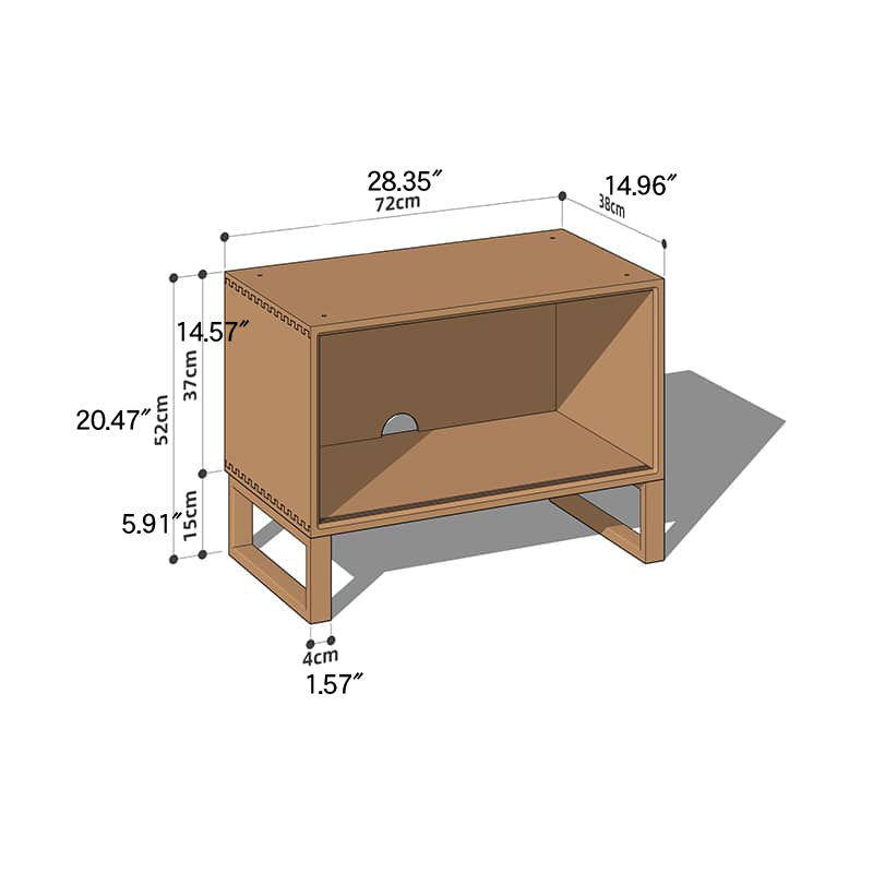 Elegant Cherry Wood and Glass Cabinet with Copper Accents - Premium Plywood Design hykmq-789