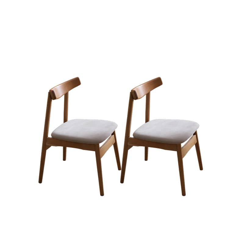 Elegant Natural Wood Chair in Cherry or Oak with Plush Cushioning and Durable Upholstery fyx-884