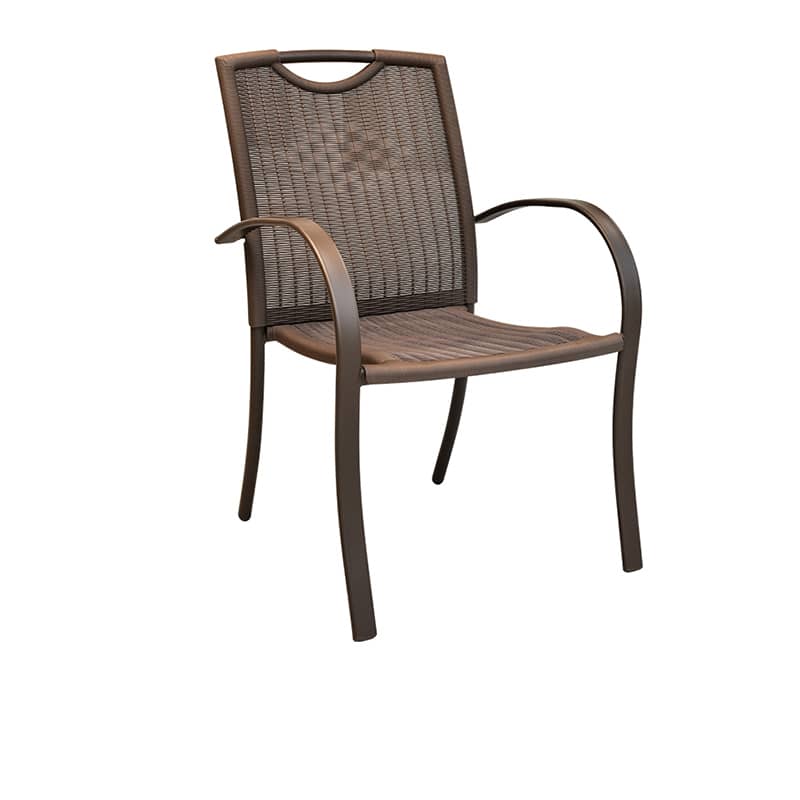 Sleek Modern Chair: Brown Black PVC with Galvanized Steel Frame and PE Rattan Detailing zy-149