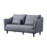 Stylish Dual-Tone Sofa Collection: Dark Blue, Orange, Green & More - Techno Fabric Cotton Blend qm-8