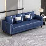 Contemporary Sofa Collection - Brown, Orange, Mint Green, Blue, Gray & Off-White in Wood & Techno Fabric yr-122