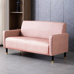 Stylish Dark Blue and Light Gray Sofa with Green Wood Accents - Techno Fabric and Cotton Blend for Ultimate Comfort qm-6