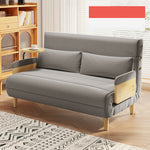 Elegant Beige Gray Sofa with Laminated Wood Frame and Cotton-Linen Upholstery fsq-1420