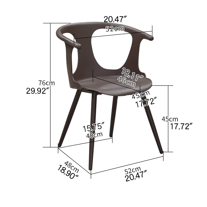 Sleek Modern Chair: Brown Black PVC with Galvanized Steel Frame and PE Rattan Detailing zy-149