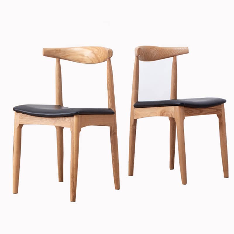 Elegant Natural Wood Chair in Cherry or Oak with Plush Cushioning and Durable Upholstery fyx-884