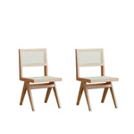 Stylish Pine Wood Rattan Dining Table – Perfect for Modern Interiors fsdb-2257