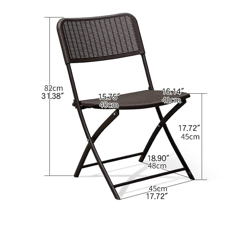 Sleek Modern Chair: Brown Black PVC with Galvanized Steel Frame and PE Rattan Detailing zy-149